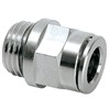 Tube connector G1/4 male for tube 8 mm straight (brass nickel-plated)
