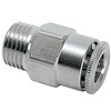 Tube connector M10x1 male for tube 6 mm straight (brass nickel-plated)