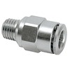 Tube connector M8x1 male for tube 6 mm straight (brass nickel-plated)