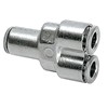 Y-Connector for tube 6 mm (brass nickel-plated)