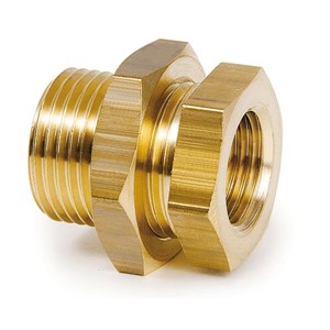 Bulkhead nipple G3/8 male x G1/4 female (brass)