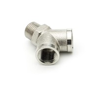 Y-Adapter 2 x G1/4 female x R1/4 male (brass nickel-plated)