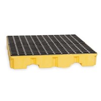 Bund-4 Barrell Low Profile Pallet Yellow