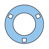 PF90 SKF Round flanged pressed steel (housing only)