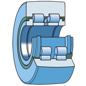 PWTR 15.2RS SKF track rollers, with flange rings, with an inner ring