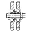 ROSTA N 1 -20 D  Sprocket Wheel Sets Type N Duplex