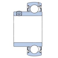 YAT 206 SKF Insert, inner ring extended on one side grub screw locking